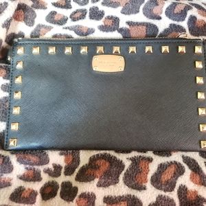 Michael Kors studded leather wristlet